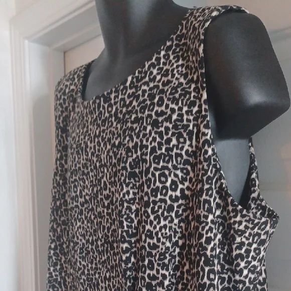 Halston Heritage Black and Brown Midi Dress, 22 - Picture 4 of 9